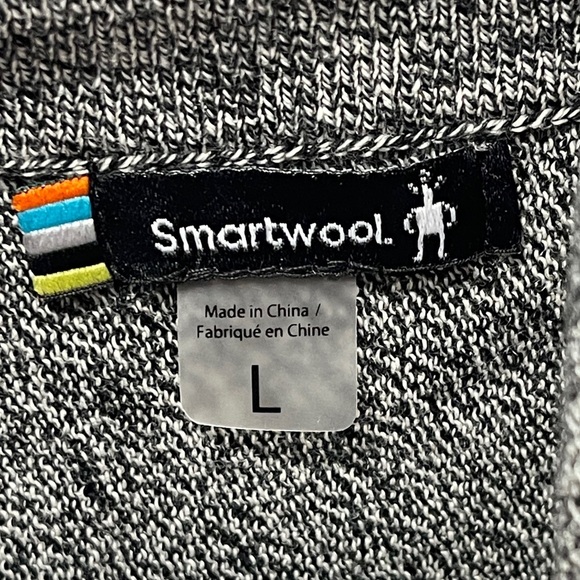 Smartwool Edgewood Poncho Cowl Neck Turtleneck Black Grey Sweater Size Large - Picture 4 of 7